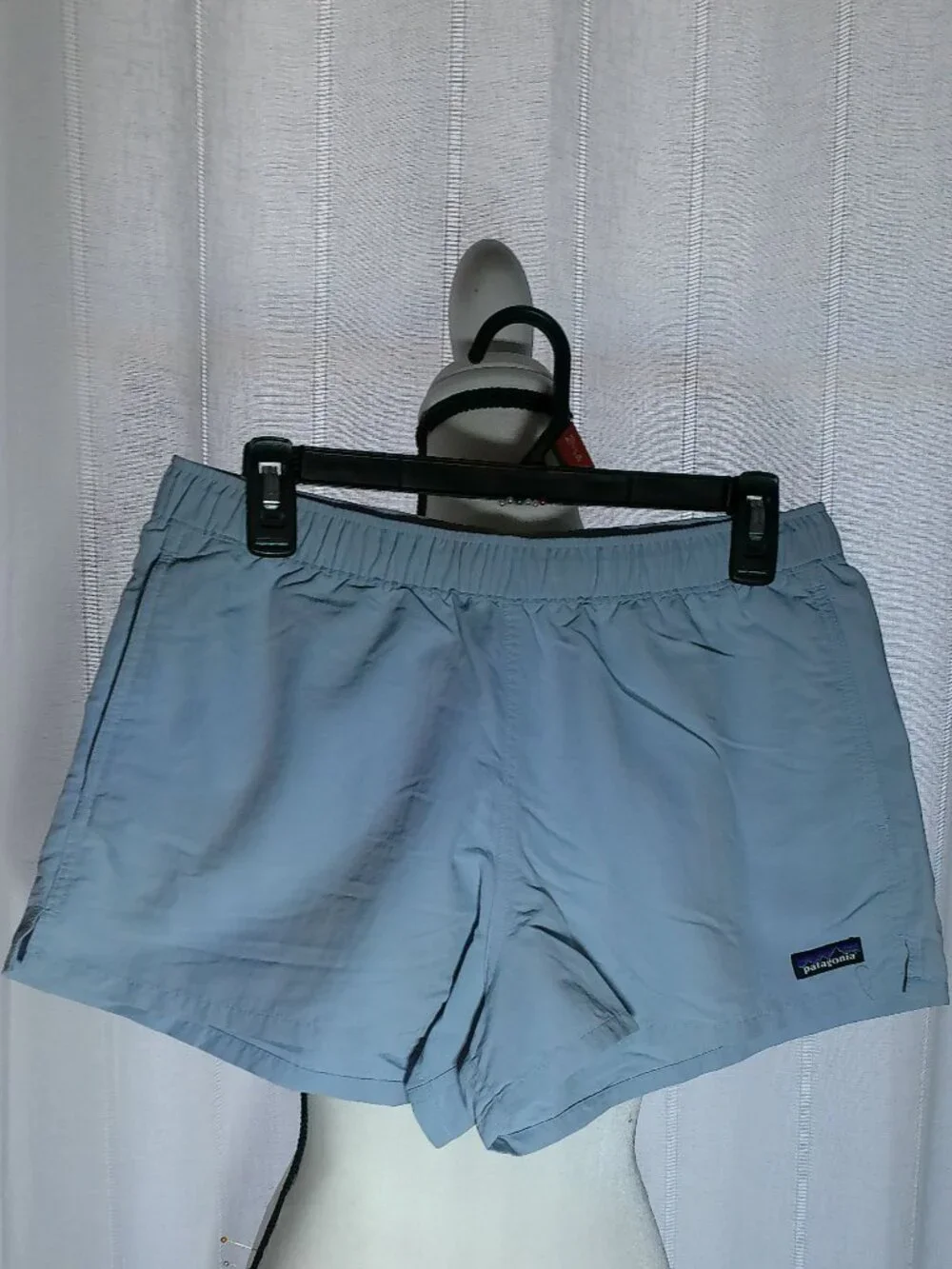 PATAGONIA Elastic Drawstring Lightweight Athletic Light Blue Shorts M - Picture 1 of 9